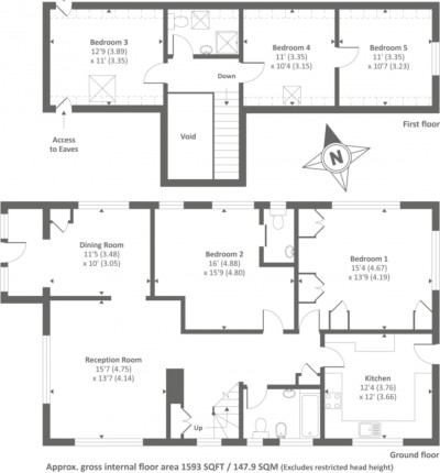 Floorplans For Vicarage Road, Sunbury-on-Thames